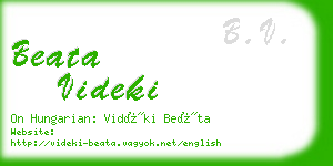 beata videki business card